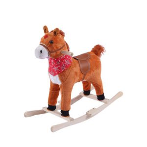 Electric Wooden Rocking Horse with Music for Children