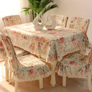 Rustic Floral Table and Chair Cover Set