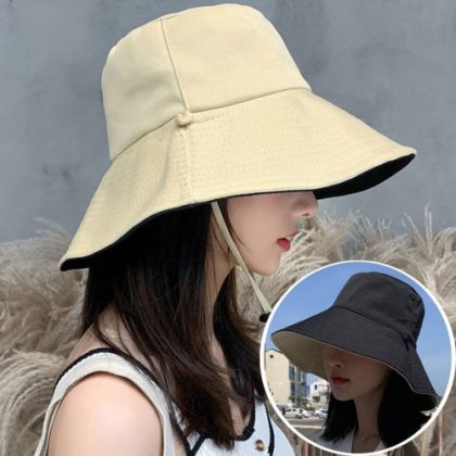 Versatile Summer Sun Protection Hat: Wide Brim Bucket Hat for Women’s Outdoor and Beach Activities